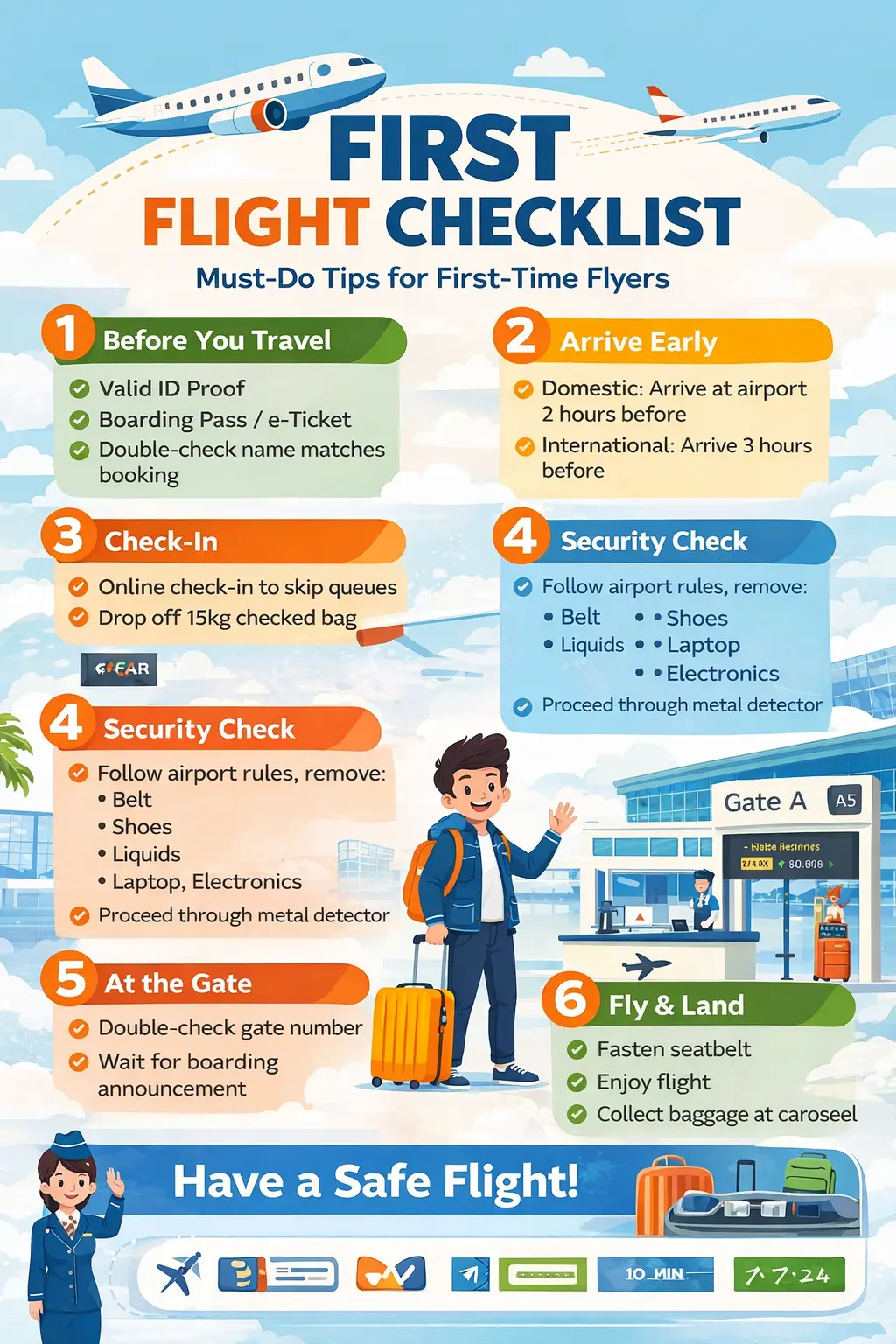 First time flight journey tips